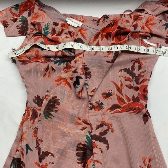 Revolve Lovers and Friends Stacy Midi Dress Size XS Colour Pink Holiday Floral - Picture 3 of 12